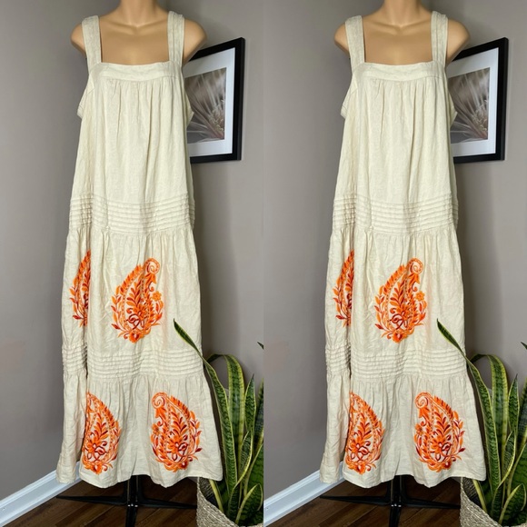 Anthropologie Felicity Embroidered Maxi Dress - Picture 7 of 10
